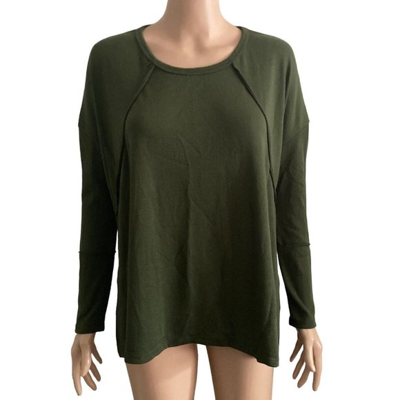 Forgotten Grace Sweater Womens Small Green Stretch - Picture 1 of 13
